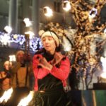 19.12.2021 Kielce Zakończenie jarmarku bożonarodzeniowego. Teatr Ognia Los Fuegos / Jarosław Kubalski / Radio Kielce