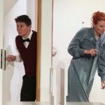 30.11. 2021 Kielce. Teatr im. Stefana Żeromskiego. Próba spektaklu "Prezent urodzinowy" w reżyserii Jerzego Bończaka. Dawid Żlobiński i Zuzanna Wierzbińska / Jarosław Kubalski / Radio Kielce