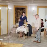 30.11. 2021 Kielce. Teatr im. Stefana Żeromskiego. Próba spektaklu "Prezent urodzinowy" w reżyserii Jerzego Bończaka / Jarosław Kubalski / Radio Kielce