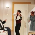 30.11. 2021 Kielce. Teatr im. Stefana Żeromskiego. Próba spektaklu "Prezent urodzinowy" w reżyserii Jerzego Bończaka / Jarosław Kubalski / Radio Kielce