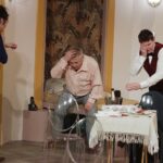 30.11. 2021 Kielce. Teatr im. Stefana Żeromskiego. Próba spektaklu "Prezent urodzinowy" w reżyserii Jerzego Bończaka / Jarosław Kubalski / Radio Kielce