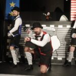 08.12.2021 Kielce. Teatr Lalki i Aktora Kubuś. Próba medialna spektaklu "Legendy ziemi świętokrzyskiej". Na zdjęciu od lewej: Rafał Iwański, Michał Olszewski i Ewa Lubacz / Jarosław Kubalski / Radio Kielce