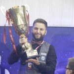 17.12.2021 Kielce. Mistrzostwa Polski w bilardzie. Medale. Sebastian Batkowski - NOSAN Kielce / Jarosław Kubalski / Radio Kielce