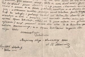 List napisany 9 listopada 1817 r. przez Adama Mickiewicza / wąchock.cystersi.pl