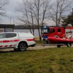 18.12.2021. Chańcza. Poszukiwania mężczyzny, który wypadł z łódki / PSP