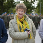 Kielce. 19.09.2019. Jubileusz 30-lecia istnienia Centrum Przygotowań do Misji Zagranicznych. Na zdjęciu: Danuta Żbikowska - prezes i założycielka Stowarzyszenia Rodzin i Sympatyków 2 Pułku Artylerii Lekkiej Legionów / Wiktor Taszłow / Radio Kielce