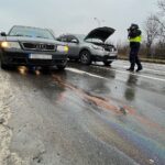 05.01.2022. Kielce. Wypadek na skrzyżowaniu ulicy Jagiellońskiej i Kołłątaja w Kielcach / Wiktor Taszłow / Radio Kielce