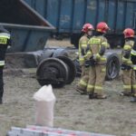 05.01.2022. Gołuchów. Zderzenie samochodu ciężarowego z pociągiem / Wiktor Taszłow / Radio Kielce