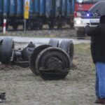 05.01.2022. Gołuchów. Zderzenie samochodu ciężarowego z pociągiem / Wiktor Taszłow / Radio Kielce