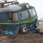 05.01.2022. Gołuchów. Zderzenie samochodu ciężarowego z pociągiem / Wiktor Taszłow / Radio Kielce
