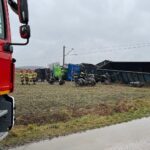 05.01.2022. Gołuchów. Zderzenie samochodu ciężarowego z pociągiem / Wiktor Taszłow / Radio Kielce