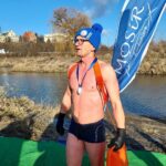 15.01.2022. Sandomierz. Zimowa przeprawa Wisły wpław / Anna Głąb / Radio Kielce