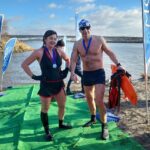 15.01.2022. Sandomierz. Zimowa przeprawa Wisły wpław / Anna Głąb / Radio Kielce