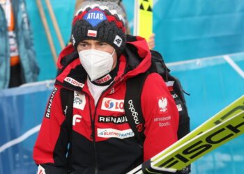 03.01.2020. Innsbruck, Austria. Kamil Stoch po serii kwalifikacyjnej do konkursu Turnieju Czterech Skoczni na obiekcie "Bergisel" w Innsbrucku / PAP/Grzegorz Momot