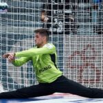 15.01.2022. Słowacja, Bratysława. Mistrzostwa Europy piłkarzy ręcznych: mecz Austria - Polska. Na zdjęciu: Mateusz Kornecki / PAP/Adam Warżawa