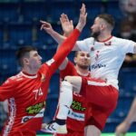 16.01.2022. Bratysława, Słowacja. Mistrzostwa Europy piłkarzy ręcznych: mecz Białoruś - Polska. Na zdjęciu: Michał Daszek / PAP/Adam Warżawa