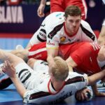 18.01.2022. Bratysława, Słowacja. Mistrzostwa Europy piłkarzy ręcznych. Mecz grupy D: Polska - Niemcy. Na zdjęciu: Michał Olejniczak / PAP/Adam Warżawa