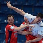 20.01.2022. Bratysława, Słowacja. Mistrzostwa Europy piłkarzy ręcznych. Faza zasadnicza. Mecz grupy II: Polska - Norwegia. Na zdjęciu: Szymon Sićko / PAP/Adam Warżawa