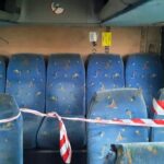 Zamiast tylnej szyby - karton / Mazowiecka Policja