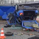 31.01.2022 Droga S86. Dachowanie pojazdu osobowego / Policja Śląska