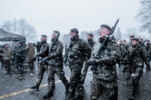 30.01.2022. Sandomierz. Przysięga i promocje na pierwszy stopień podoficerski żołnierzy 10 ŚBOT / Jacek Szydłowski / DWOT