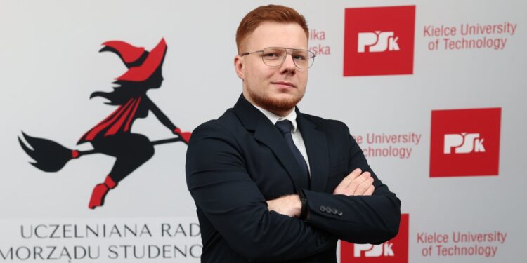 Na zdjęciu Daniel Kozłowski / Politechnika Swietokrzyska / Politechnika Swietokrzyska