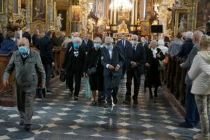 28.08.2021. Sandomierz. Uroczystości pogrzebowe prof. Andrzeja Schinzla / Marcin Marszałek / Radio Kielce