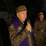 01.09.2021. Kielce. Uroczystości z okazji rocznicy wybuchu II wojny światowej. Na zdjeciu: ks. płk Grzegorz Kamiński - proboszcz Parafii Garnizonowej w Kielcach / Kamil Król / Radio Kielce