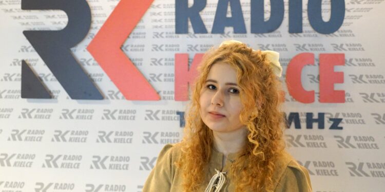 30.01.2022. Kielce. Polonijne Radio Kielce. Na zdjęciu: Klara Kardasińska / Kamil Król / Radio Kielce
