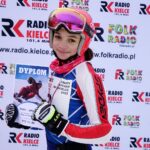 22.01.2022. Krajno. Zawody Narciarskie o Puchar Radia Kielce. Na zdjęciu: Angela Giacosa (grupa 1K - do 9 lat) / Marek Wtorek / Radio Kielce