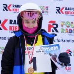 22.01.2022. Krajno. Zawody Narciarskie o Puchar Radia Kielce. Na zdjęciu: Hanna Marosek (grupa 1K - do 9 lat) / Marek Wtorek / Radio Kielce
