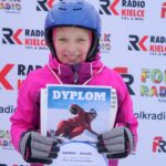 22.01.2022. Krajno. Zawody Narciarskie o Puchar Radia Kielce. Na zdjęciu: Barbara Gralec (grupa 1K - do 9 lat) / Marek Wtorek / Radio Kielce