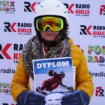 22.01.2022. Krajno. Zawody Narciarskie o Puchar Radia Kielce. Na zdjęciu: Zosia Stępień (grupa 2K - 10-13 lat) / Marek Wtorek / Radio Kielce