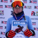 22.01.2022. Krajno. Zawody Narciarskie o Puchar Radia Kielce. Na zdjęciu: Maria Góźdź (grupa 3K - 14-17 lat) / Marek Wtorek / Radio Kielce