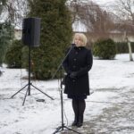 23.01.2022. Zawichost. Obchody 159. rocznicy wybuchu powstania styczniowego. Na zdjęciu: Katarzyna Kondziołka - burmistrz Zawichostu / Marcin Marszałek / Radio Kielce