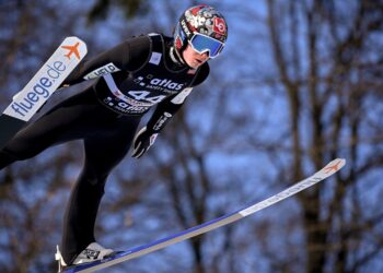 29.01.2022. Willingen. Puchar Świata w skokach narciarskich. Na zdjęciu Marius Lindvik / SASCHA STEINBACH / PAP/EPA