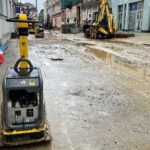 07.02.2022. Kielce. Remont ulicy Słowackiego / Wiktor Taszłow / Radio Kielce