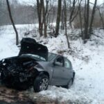 21.01.2022. Dębniak. Wypadek / KW PSP Kielce