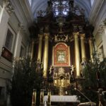 21.01.2022. Młodzawy. Wizerunek Matki Bożej Bolesnej w ołtarzu głównym kościoła św. Ducha i Matki Boskiej Bolesnej / Jarosław Kubalski / Radio Kielce