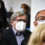 14.09.2021. Warszawa. Uroczystości pogrzebowe Wiesława Gołasa. Na zdjęciu: Janusz Gajos / Jarosław Kubalski / Radio Kielce