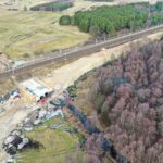 31.01.2022. Budowa linii kolejowej nr 582 Czarnca - Włoszczowa Północna / Jarosław Kubalski / Radio Kielce