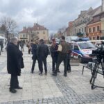 08.11.2021. Sandomierz. Plan filmowy serialu „Ojciec Mateusz” / Grażyna Szlęzak-Wójcik / Radio Kielce