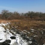 26.02.2021. Wełnin. Miejsce, gdzie znaleziono ciało noworodka / Marta Gajda / Radio Kielce