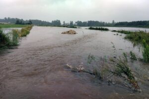 06.08.2021. Solec-Zdrój. Ulewne deszcze zalały ulice i pola / Urząd Gminy Solec-Zdrój