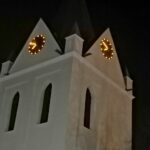 10.01.2022. Szaniec. Zegary na przykościelnej wieży / Magdalena Galas-Klusek / Radio Kielce