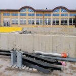 13.01.2022. Kazimierza Wielka. Budowa basenu siarczkowego / Marta Gajda-Kruk / Radio Kielce