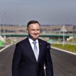 04.10.2021. Widoma. Uroczyste otwarcie kolejnego odcinka trasy S7. Na zdjęciu: Andrzej Duda - prezydent RP / Jarosław Kubalski / Radio Kielce