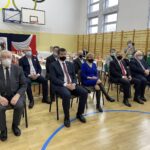 30.01.2022. Szczeglice w gminie Bogoria. Rocznica potyczki powstańców styczniowych. Na zdjęciu (od lewej): Krzysztof  Lipiec - prezes świętokrzyskich struktur PiS, Marcin Adamczyk wójt - gminy Bogoria , Anna Krupka - wiceminister sportu, Józef Żółciak - starosta staszowski, Stanisław Batóg - prezes zarządu powiatowego PiS w Staszowie / Grażyna Szlęzak-Wójcik / Radio Kielce