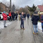 31.01.2022. Sandomierz. Mieszkańcy protestują w sprawie budowy drogi / Grażyna Szlęzak-Wójcik / Radio Kielce