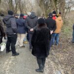 31.01.2022. Sandomierz. Mieszkańcy protestują w sprawie budowy drogi / Grażyna Szlęzak-Wójcik / Radio Kielce